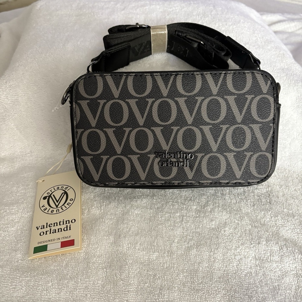Valentino Orlandi, Camera Bag Black/vovo Crossbody, Shoulder Strap Luxury